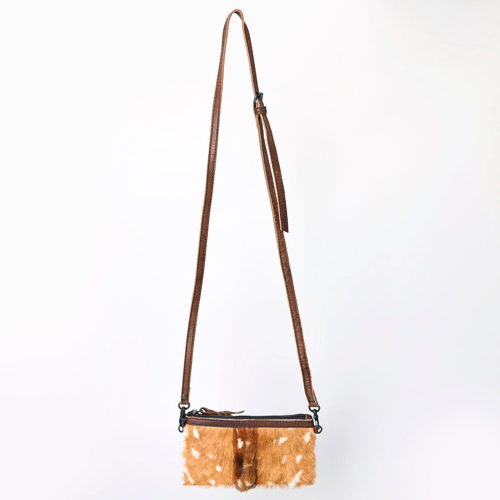 ADBGS142 Mini Crossbody - Hair-On Leather Fringe Bag with Removable Strap