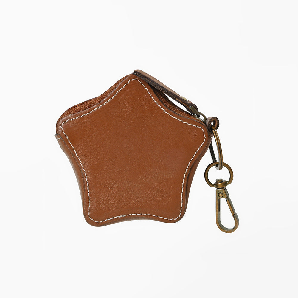 ADCHA128 American Darling Genuine Hair-On Star-Shaped Coin Purse Keychain