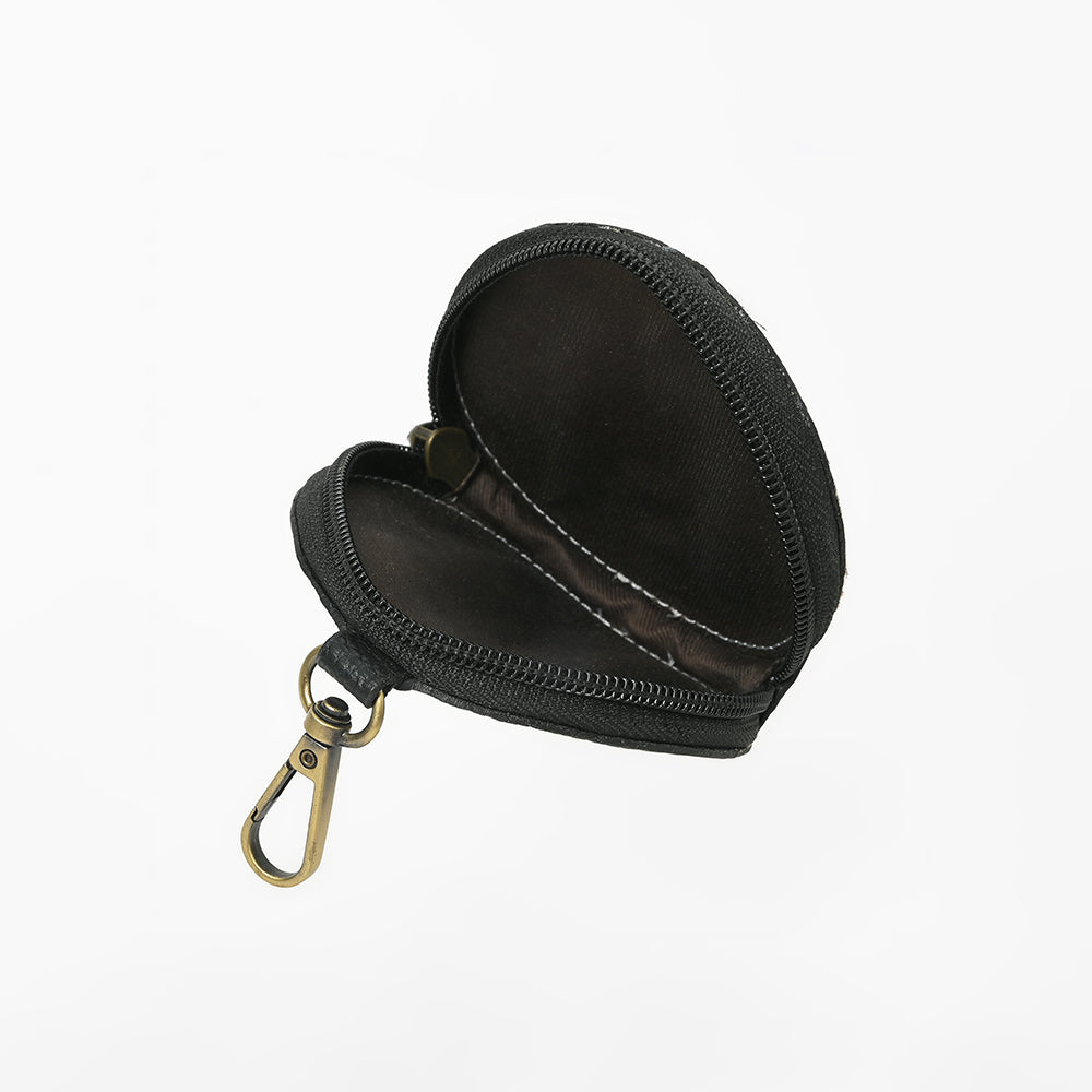 ADCHA120 American Darling Genuine Leather Hair-on-Hide Round Coin Purse Clip