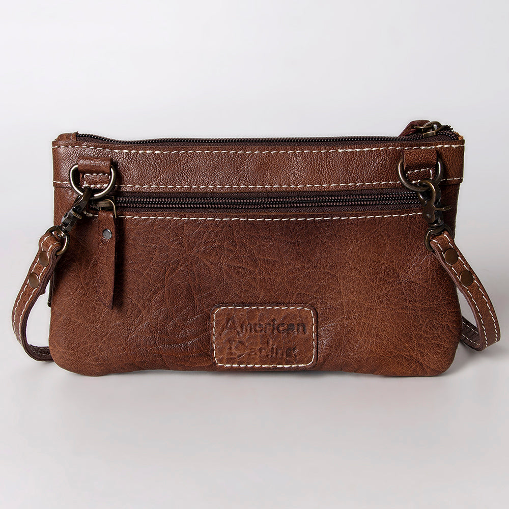 ADBG1014 American Darling Handwoven Saddle Blanket Leather Small Crossbody HandBag Western Style