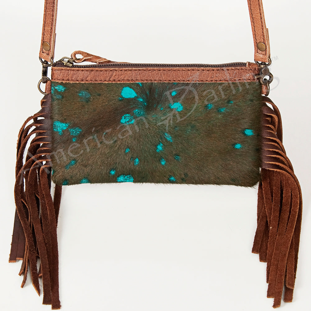 LC-ADBGS142 Hair-On Mini Crossbody - Western Leather Purse with Adjustable Strap
