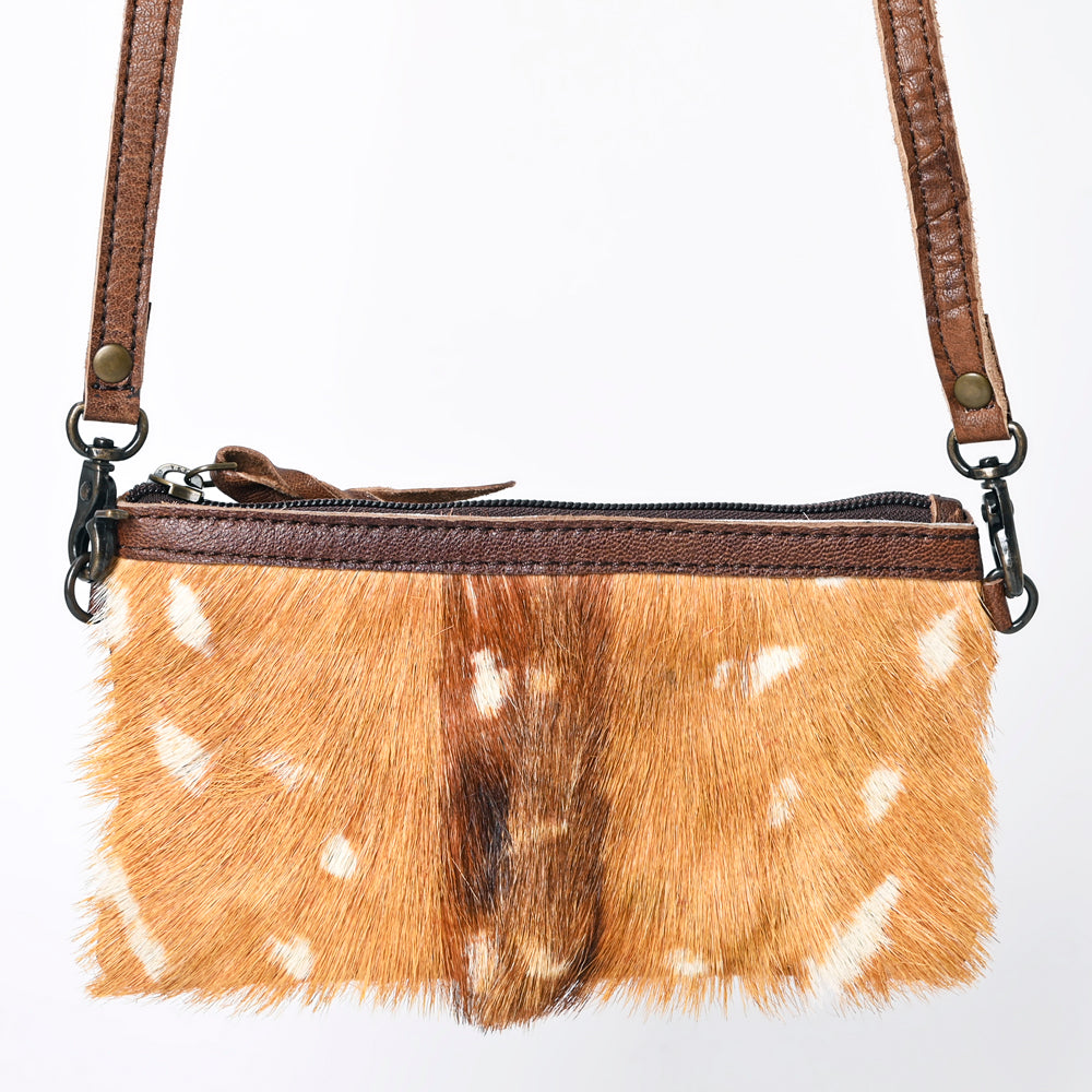 ADBGS142 Mini Crossbody - Hair-On Leather Fringe Bag with Removable Strap