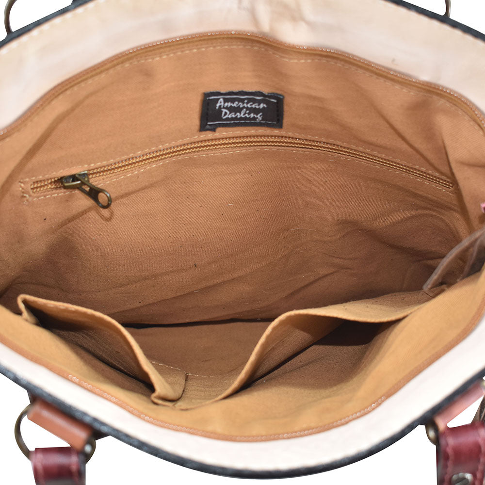 LC-ADBGS191BRW Messenger Genuine Western Leather Women Bag