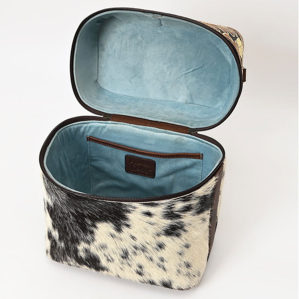 ADBGA427 American Darling Hair-On Cowhide Hand Tooled Leather Western Jewelry case