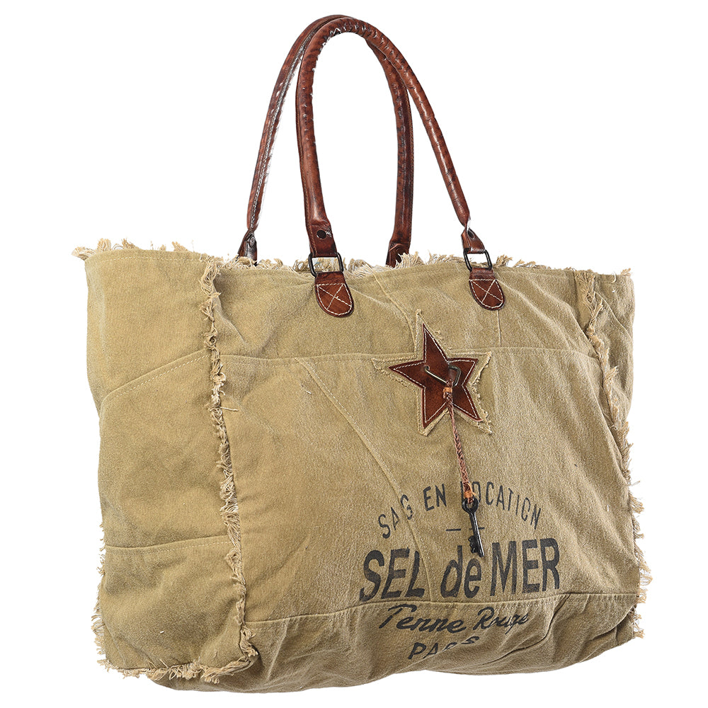 LC-KB334 Weekender Upcycled Canvas Ladies Bag