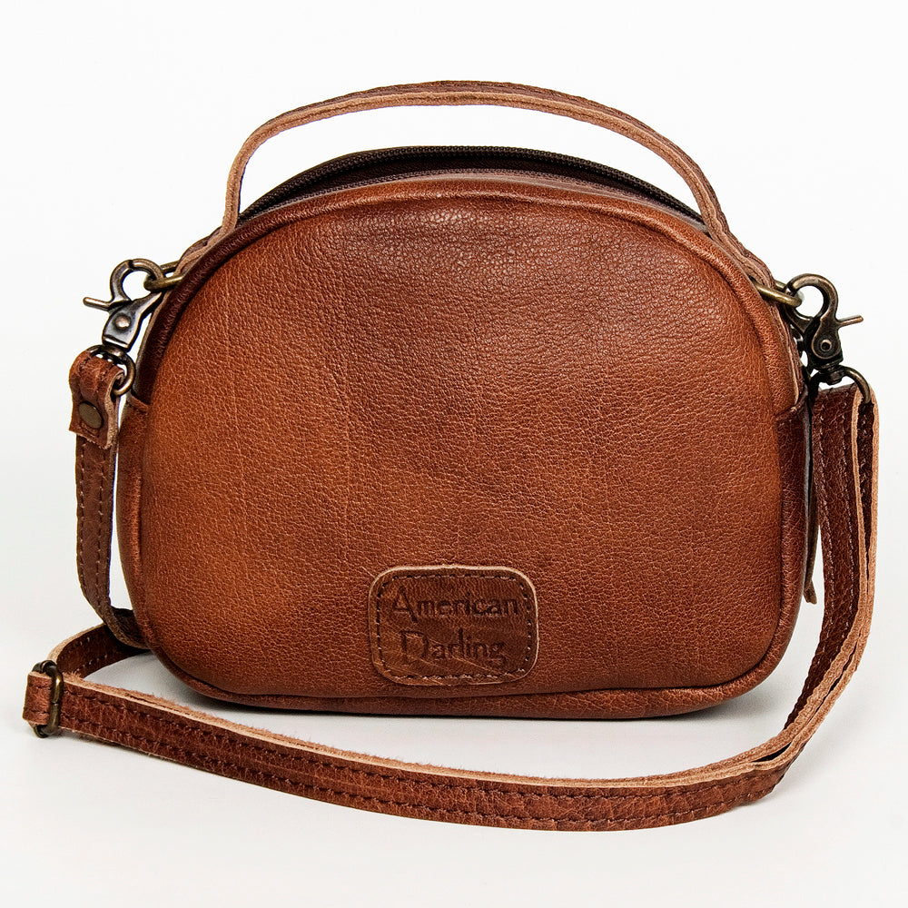 ADBG888 American Darling Saddle Blanket & Leather Mini Camera Crossbody Bag with Top Handle & Crossbody Strap