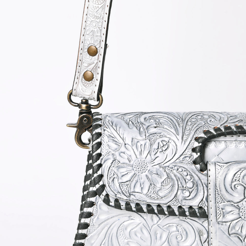 ADBG1134 American Darling Hand Tooled Floral Leather Wallet Bag Clutch & Crossbody Handbag