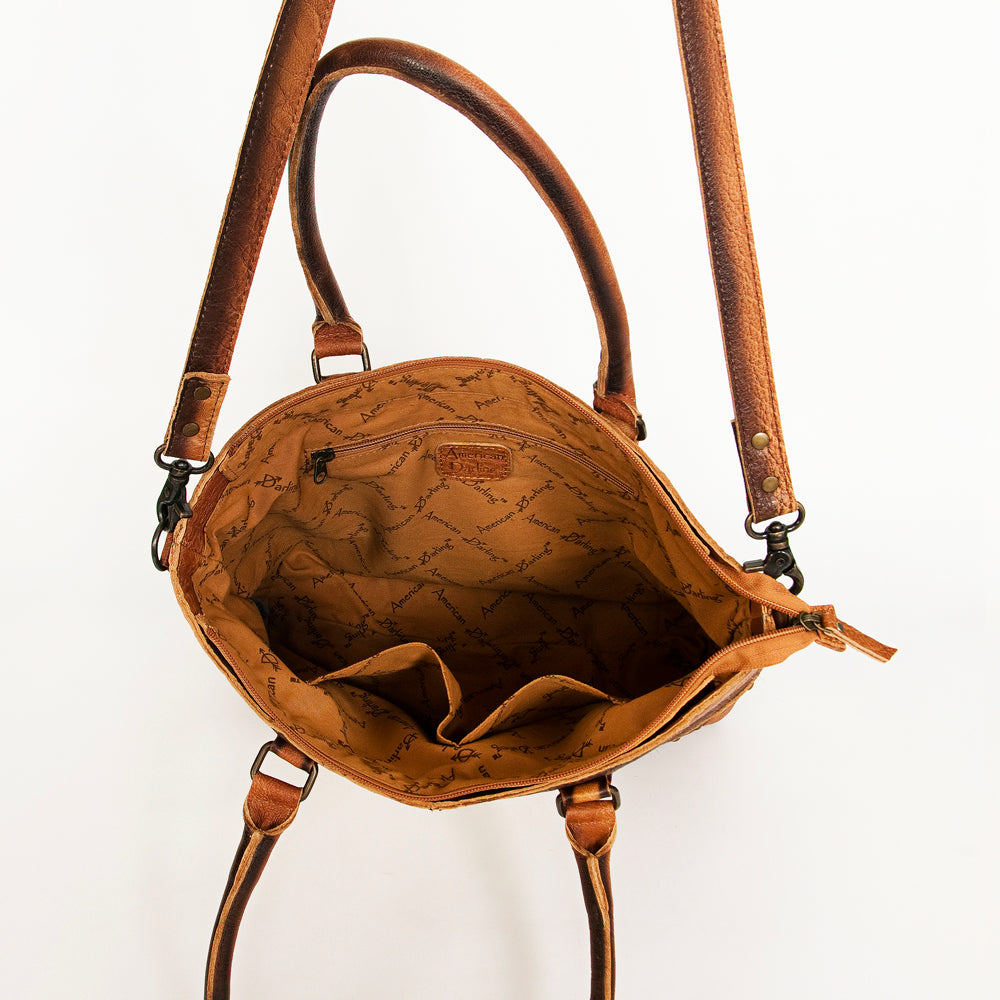 ADBG1034 American Darling Hair-On Cowhide Western Tote Bag Genuine Leather Shoulder Purse