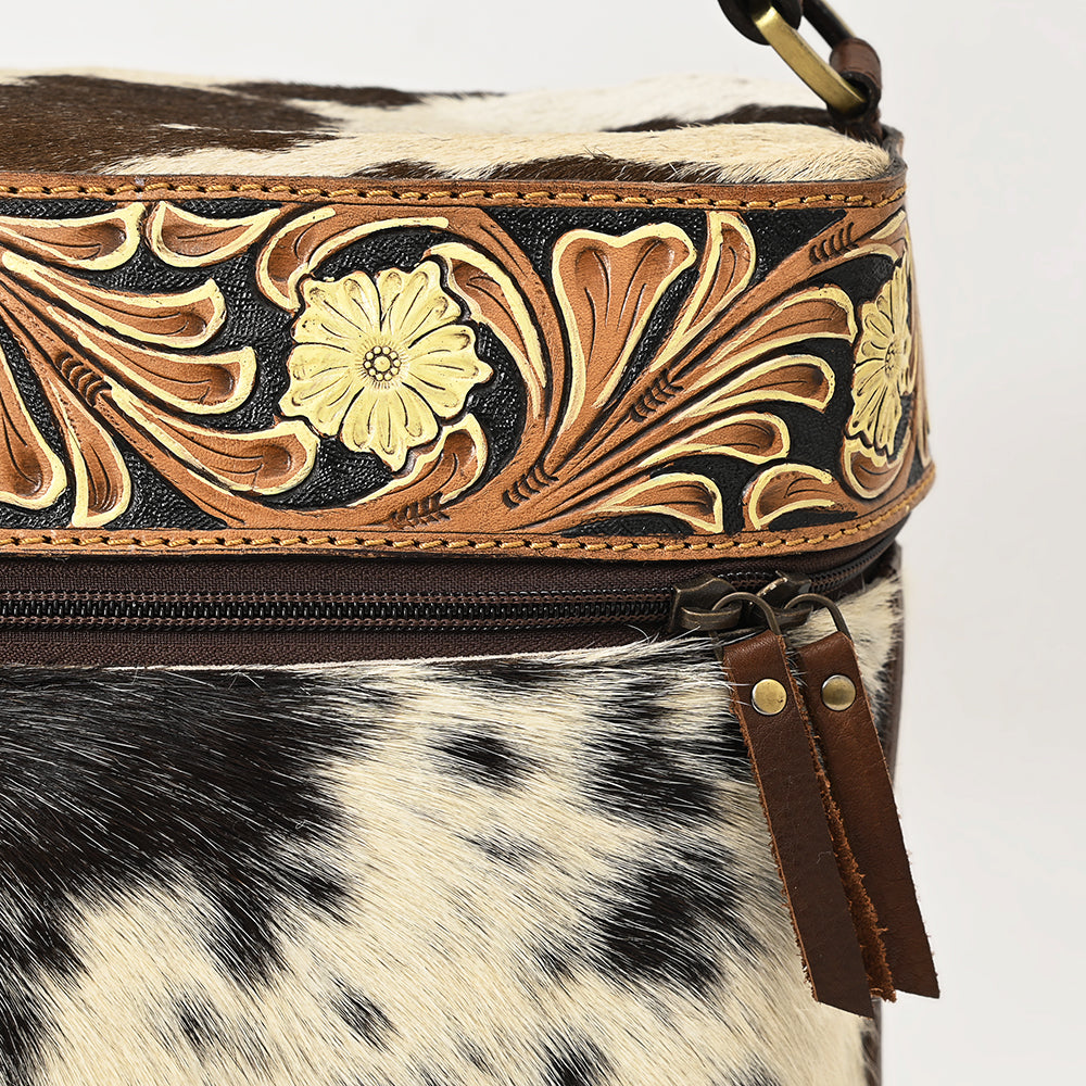 ADBGA427 American Darling Hair-On Cowhide Hand Tooled Leather Western Jewelry case
