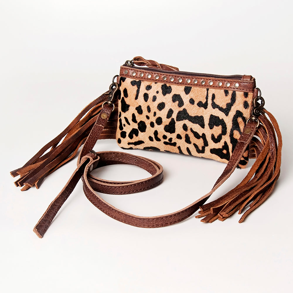 ADBGS142 Mini Crossbody - Hair-On Leather Fringe Bag with Removable Strap