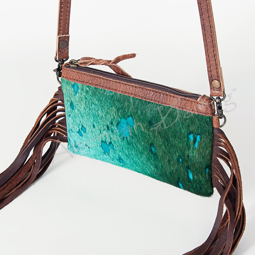 LC-ADBGS142 Hair-On Mini Crossbody - Western Leather Purse with Adjustable Strap