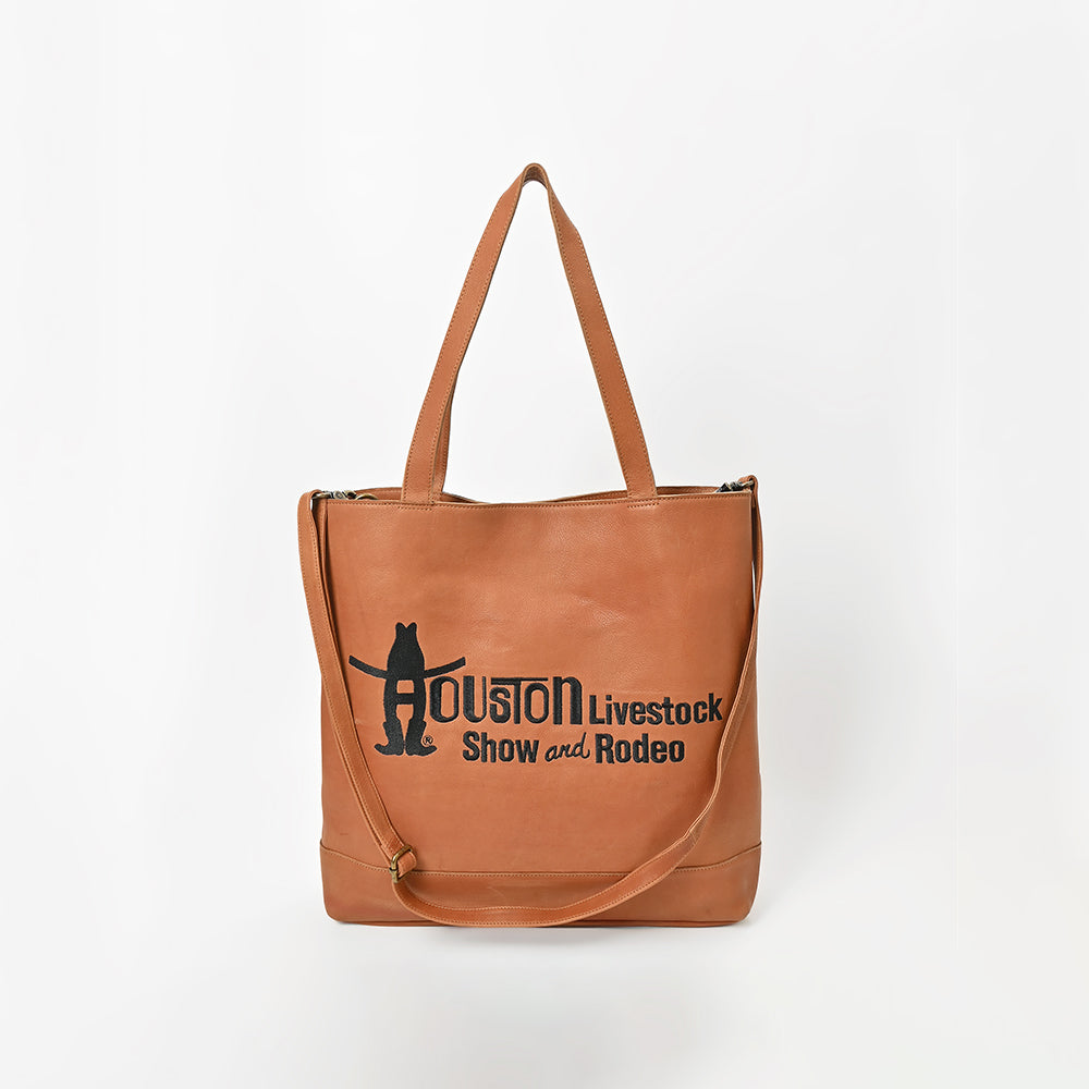 Everyday Rodeo Genuine Leather Black Embroidered Tote Bag