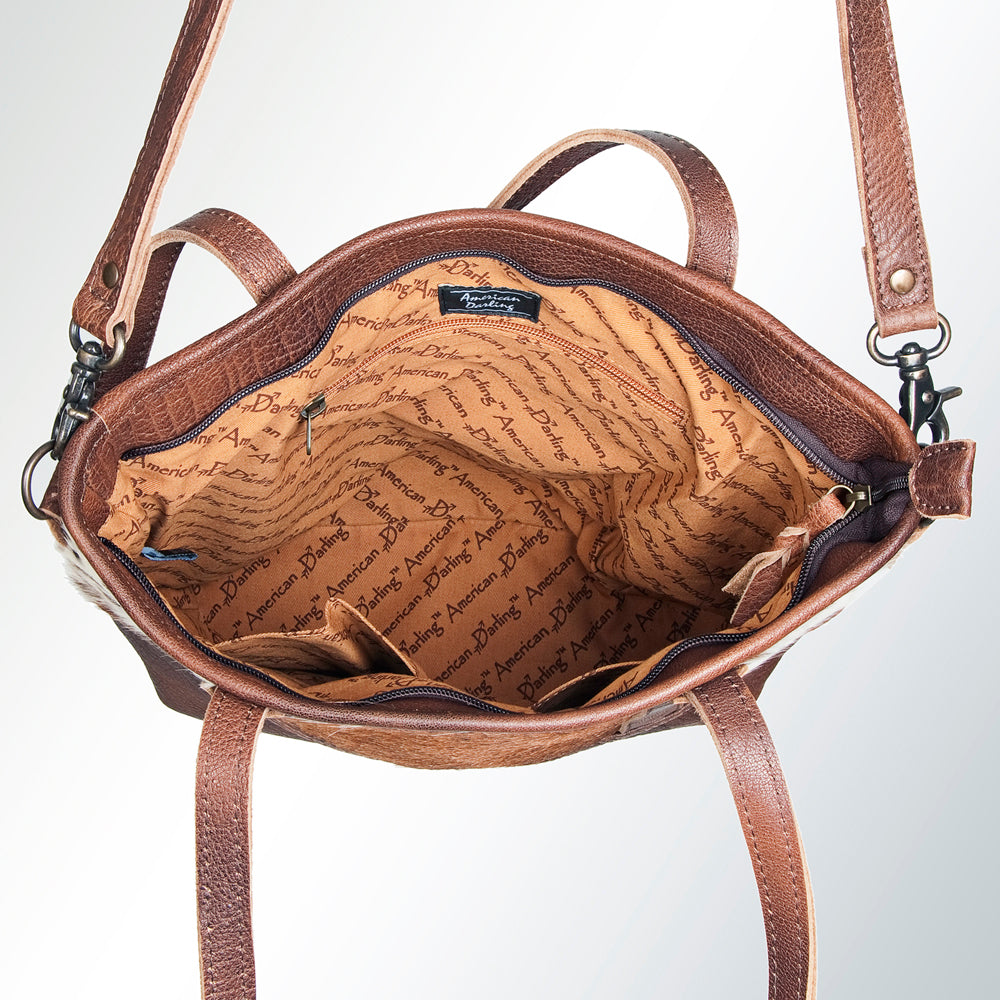 LC-ADBGS162BRW Tote Hair On Genuine Western Leather Women Bag