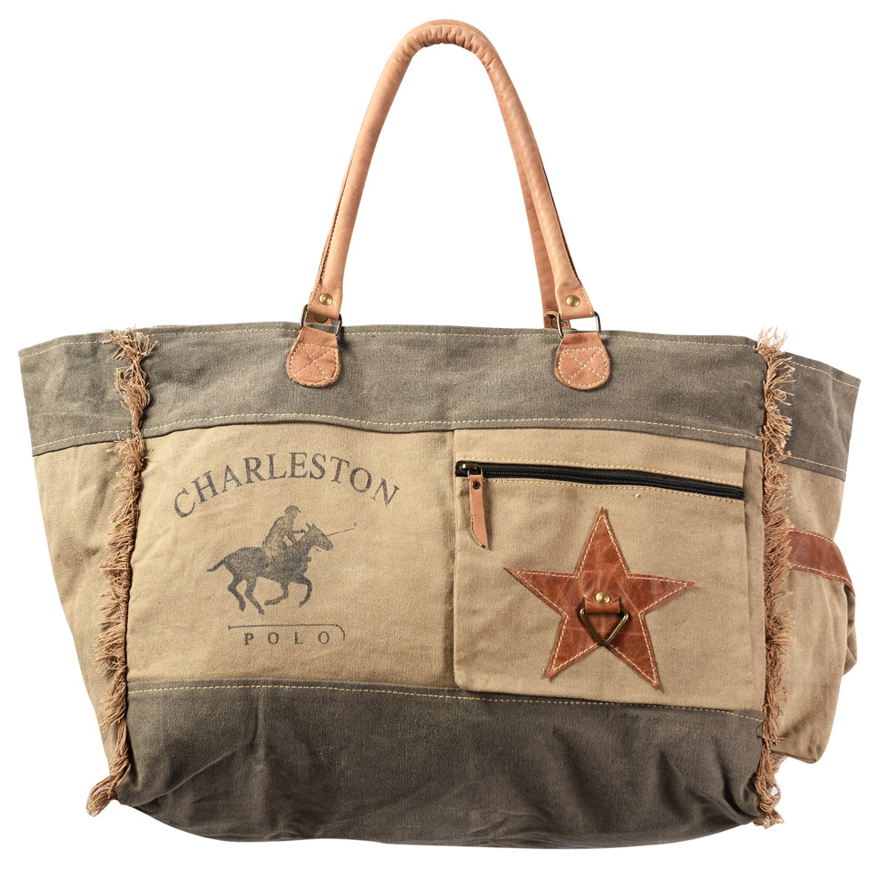 LC-KB412 Weekender Upcycled Canvas Ladies Bag
