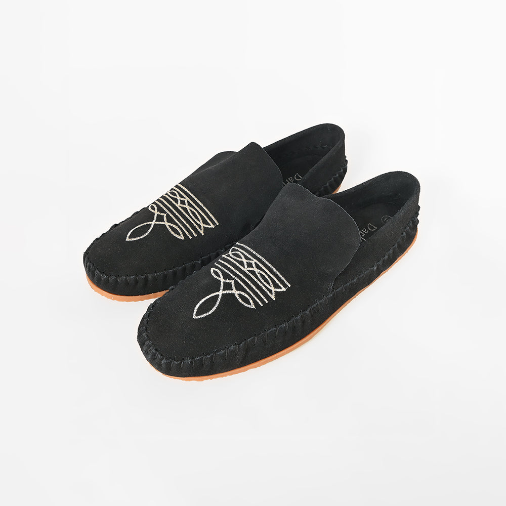 ADFT186 Western Embroidered Genuine Leather Moccasins American Darling