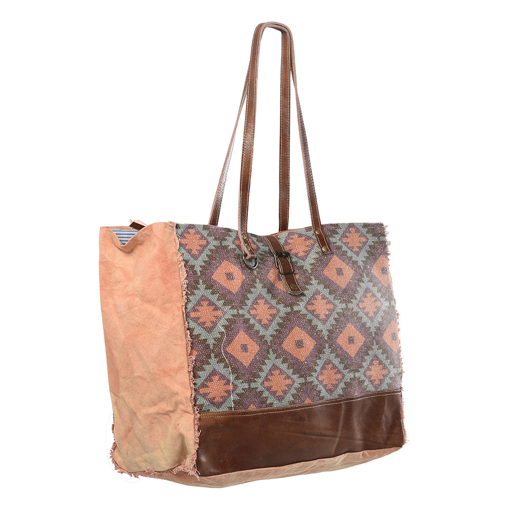 LC-KB234 Weekender Upcycled Canvas Ladies Bag