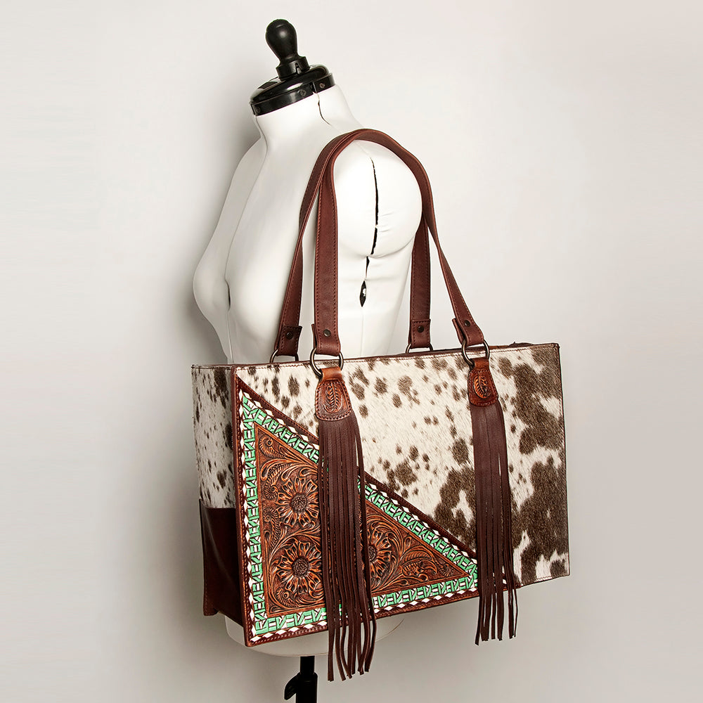 LC-ADBGZ201G Tote Hair On Genuine Western Leather Women Bag