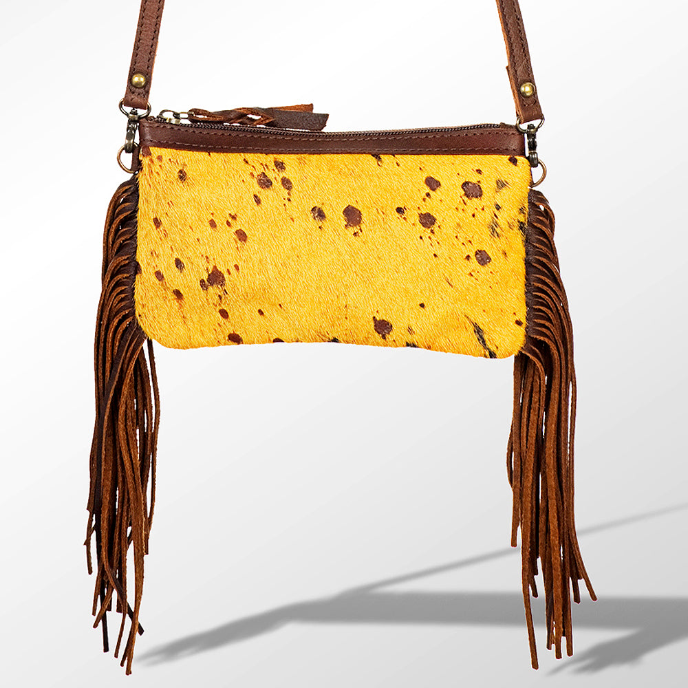 LC-ADBGS142 Hair-On Mini Crossbody - Western Leather Purse with Adjustable Strap