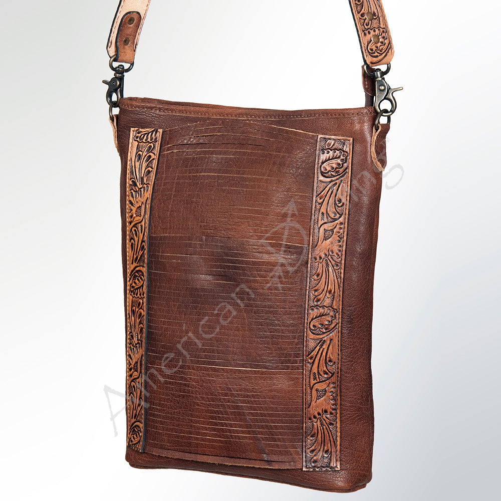 ADBG379 American Darling Hand Tooled Leather Large Cross body Bag Western Luxe Crossbody