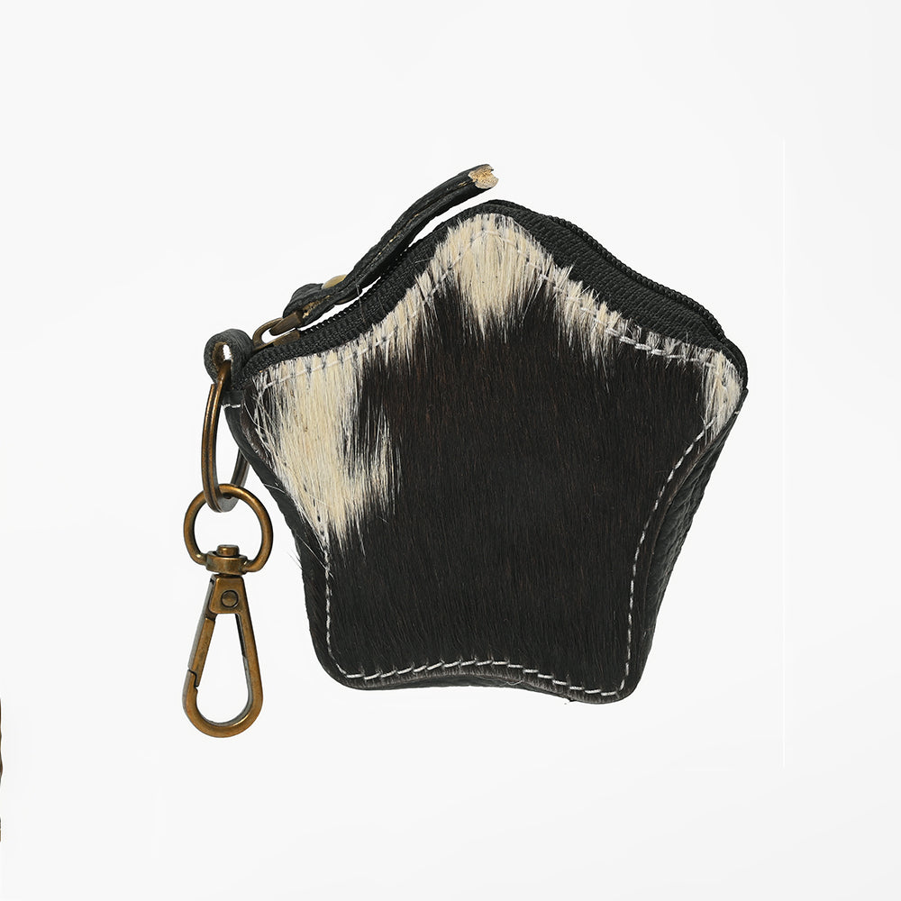 ADCHA128 American Darling Genuine Hair-On Star-Shaped Coin Purse Keychain