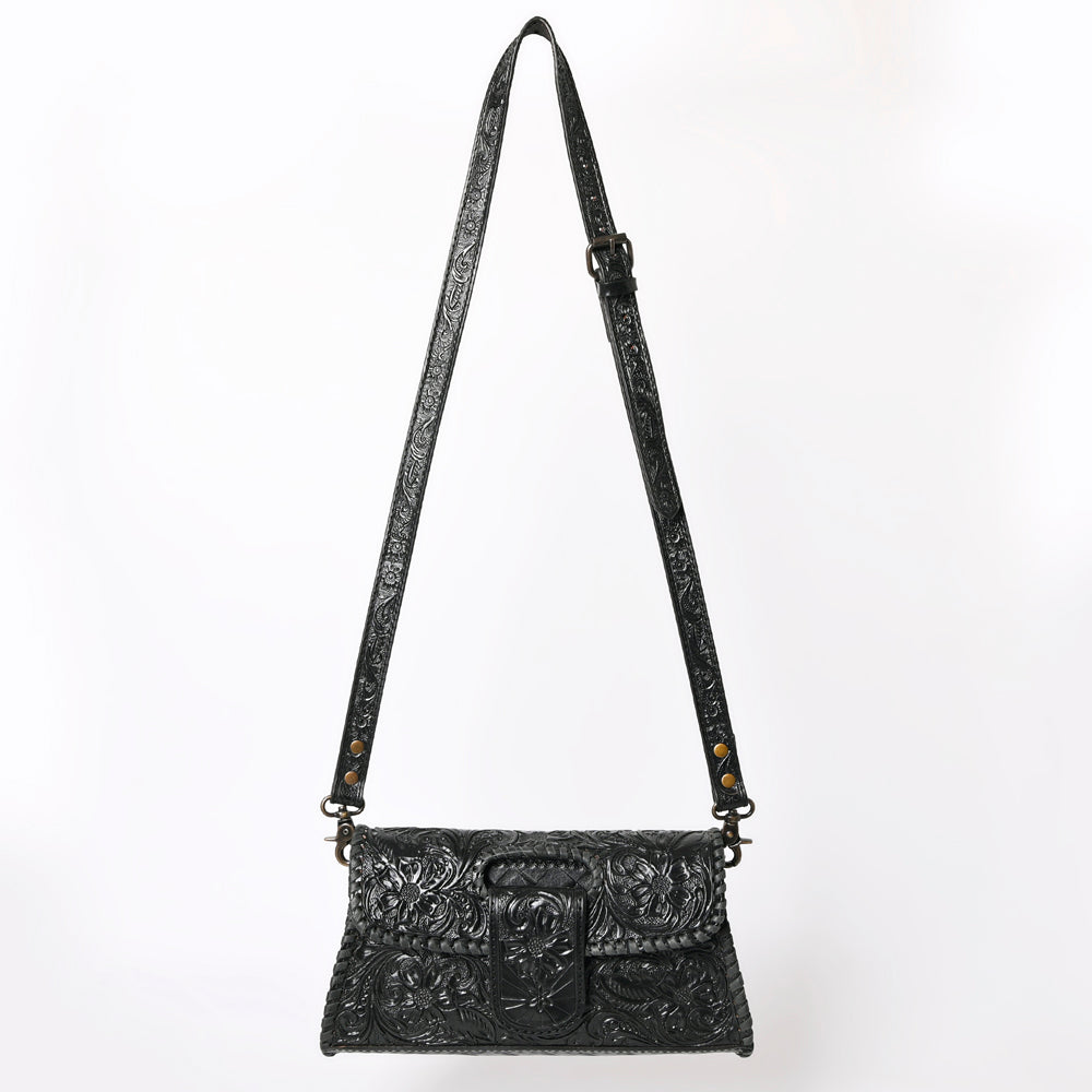 ADBG1134 American Darling Hand Tooled Floral Leather Wallet Bag Clutch & Crossbody Handbag