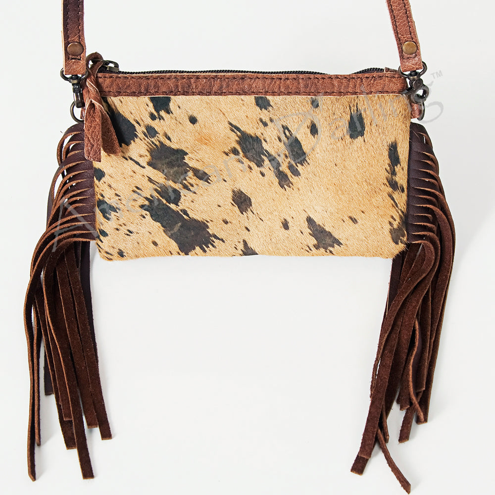 ADBGS142 Mini Crossbody - Hair-On Leather Fringe Bag with Removable Strap