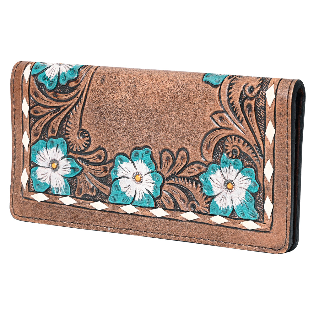 KBG206 American Darling Genuine Leather Hand Tooled Floral Wallet