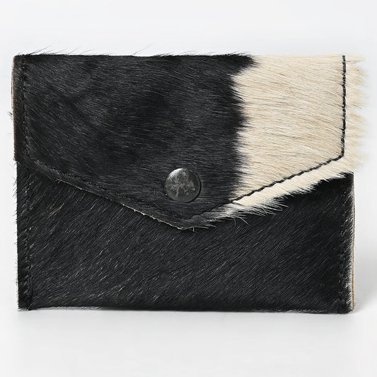 LC-ADBGZ141 Hair-On Cowhide Coin Purse - Western Leather Mini Wallet