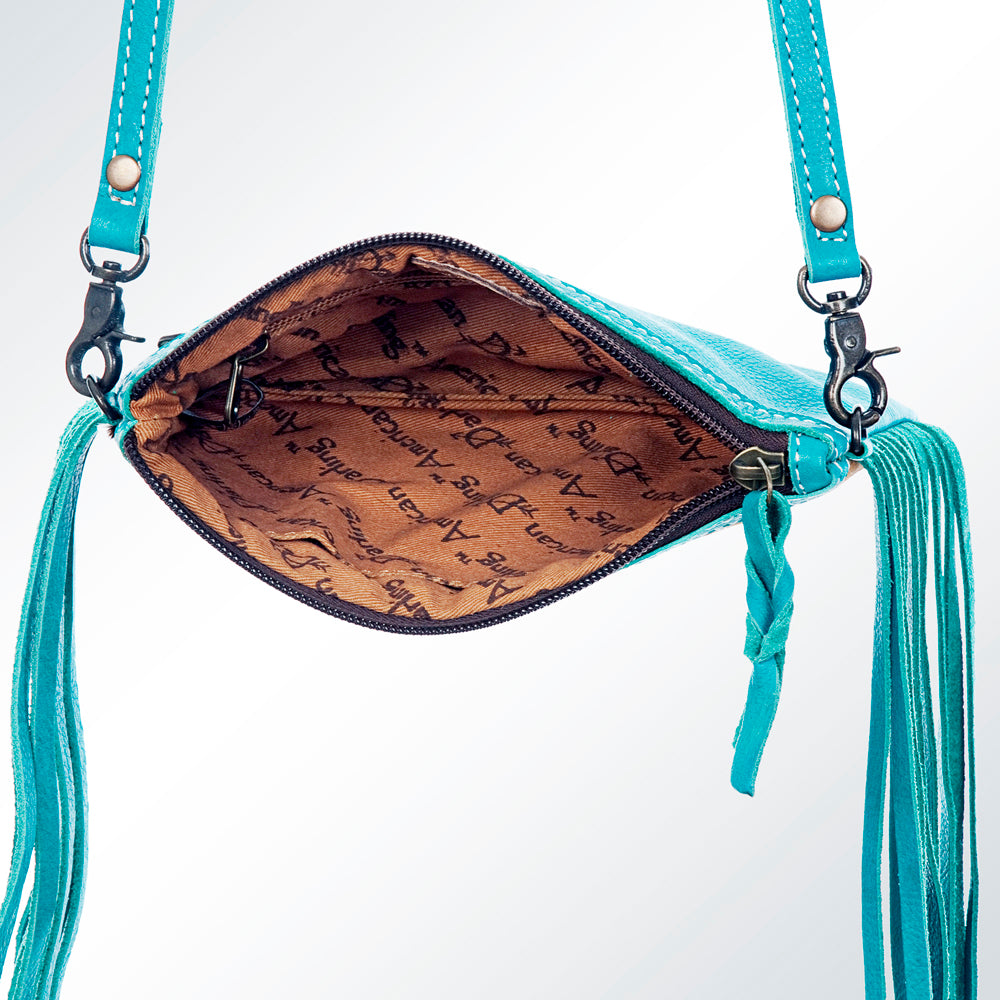 ADBGS142 Mini Crossbody - Hair-On Leather Fringe Bag with Removable Strap