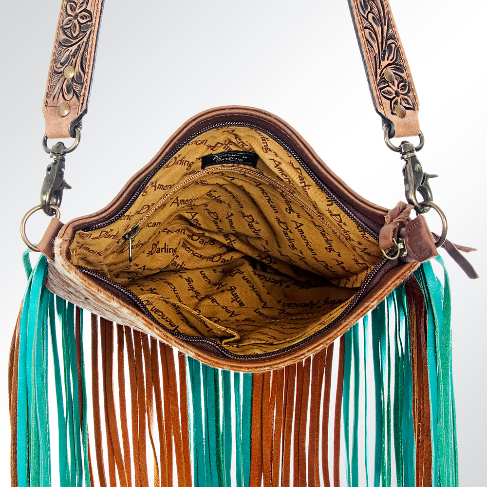 GIBG247 Large Crossbody Hair On Genuine Leather Women Bag Western Handbag Purse