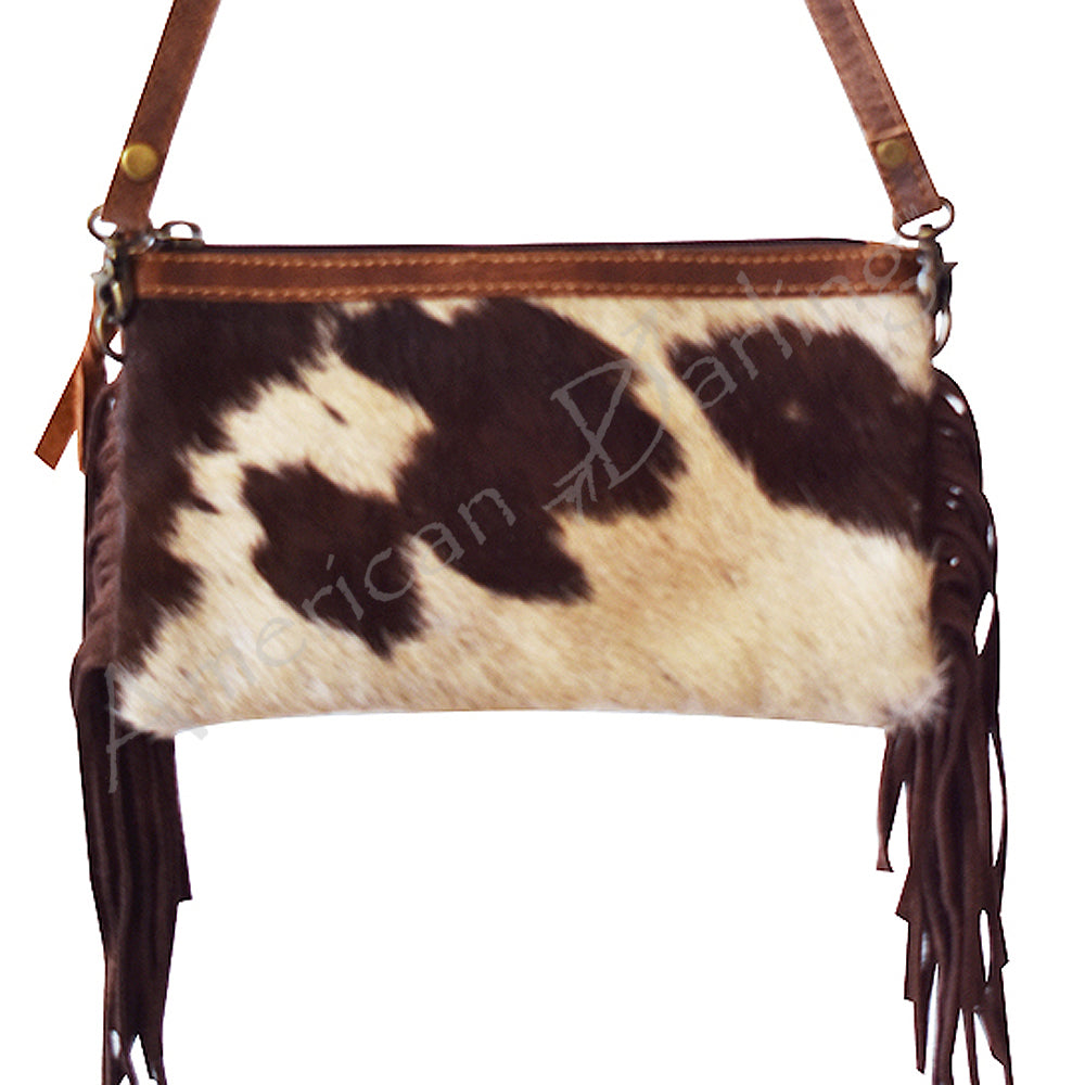 LC-ADBGS142 Hair-On Mini Crossbody - Western Leather Purse with Adjustable Strap