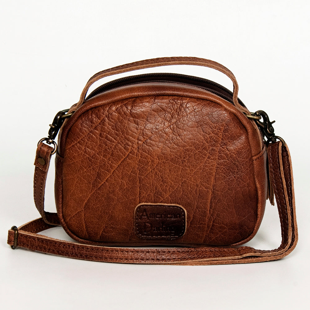 ADBG888 American Darling Saddle Blanket & Leather Mini Camera Crossbody Bag with Top Handle & Crossbody Strap