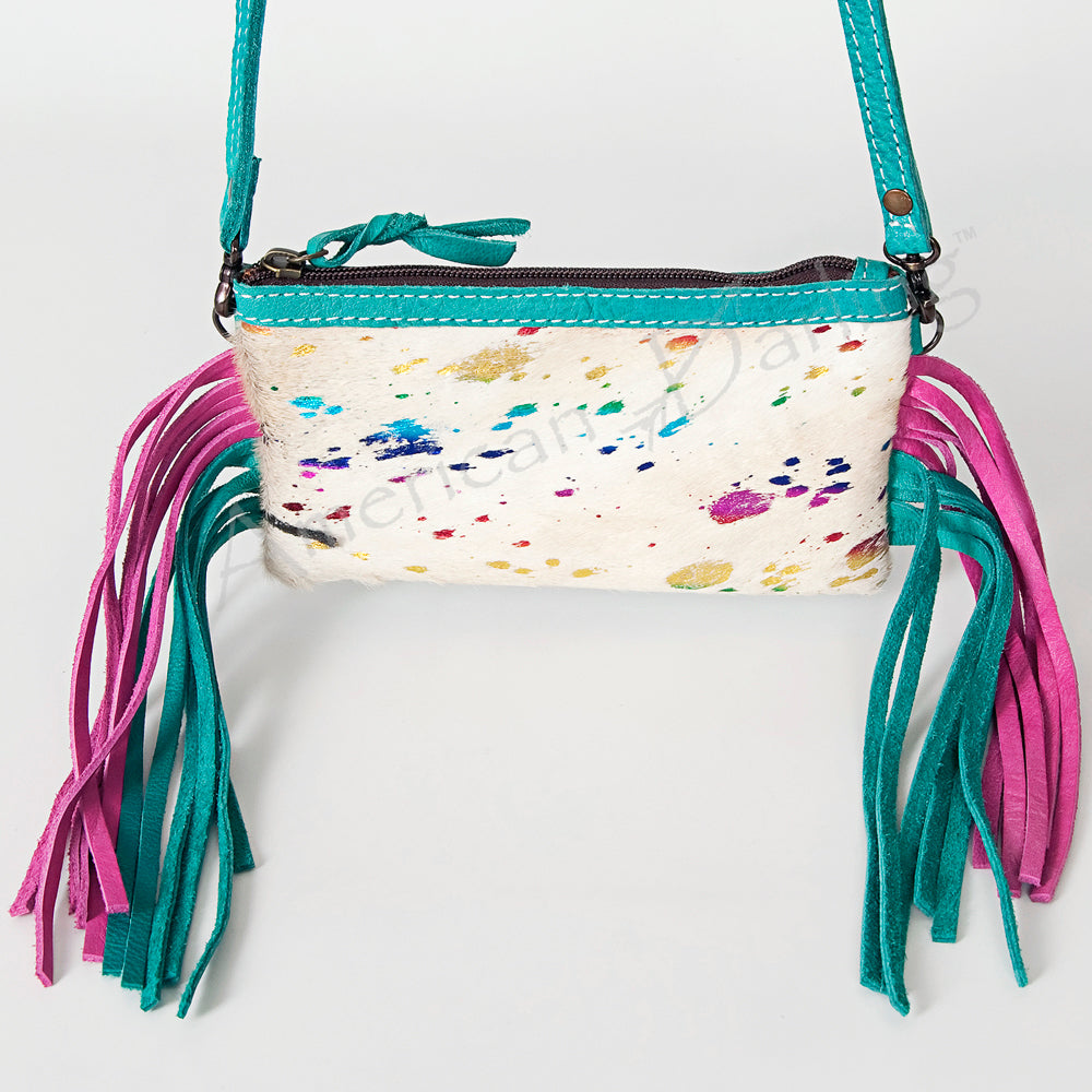 LC-ADBGS142 Hair-On Mini Crossbody - Western Leather Purse with Adjustable Strap