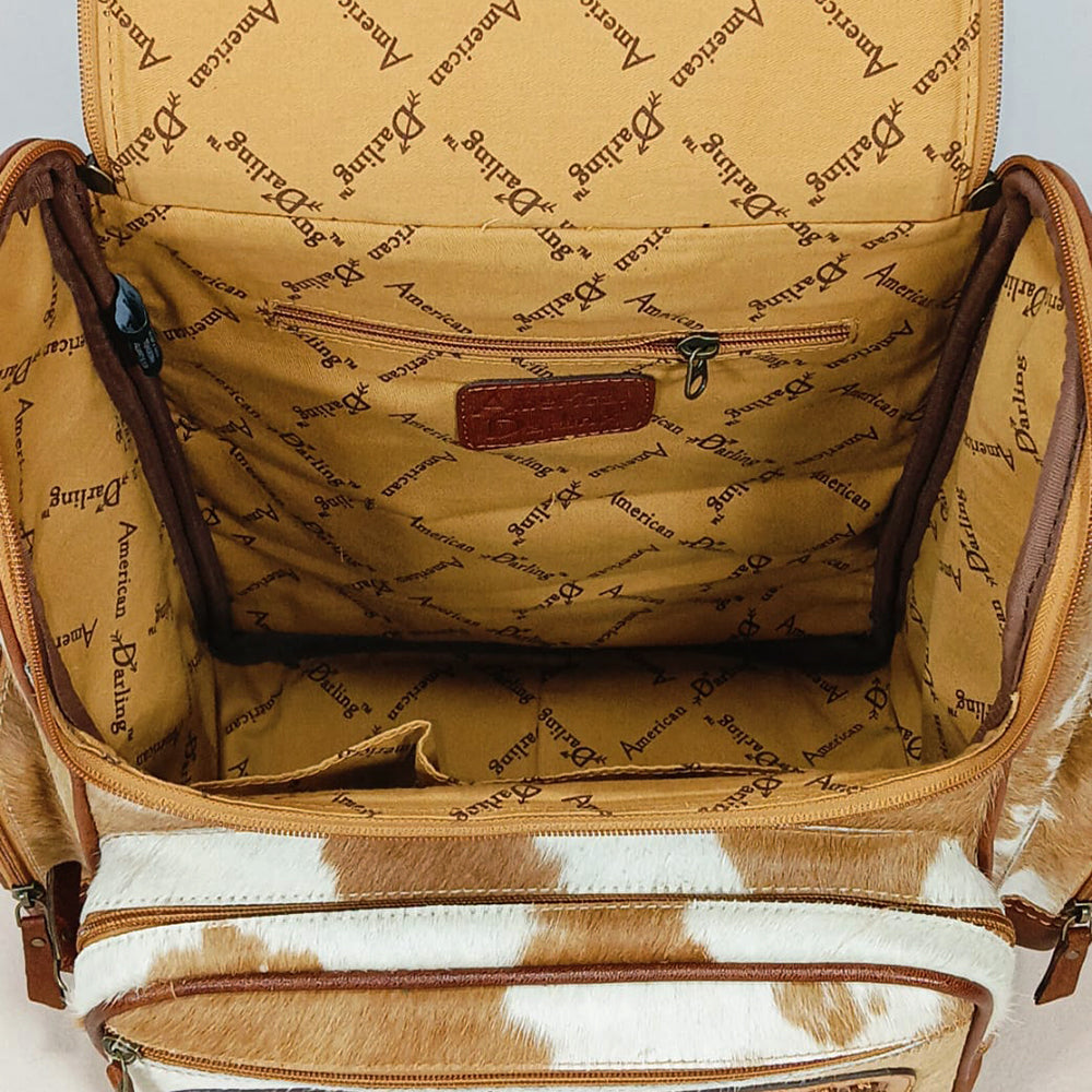 ADBG1886 Backpack Hand Tooled Hair on Genuine Leather Women Bag