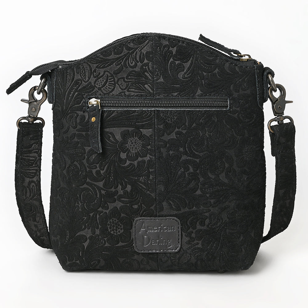 ADBG840 American Darling Western Cross body Bag - Hand Tooled Floral Carved Damascus Embossed Leather