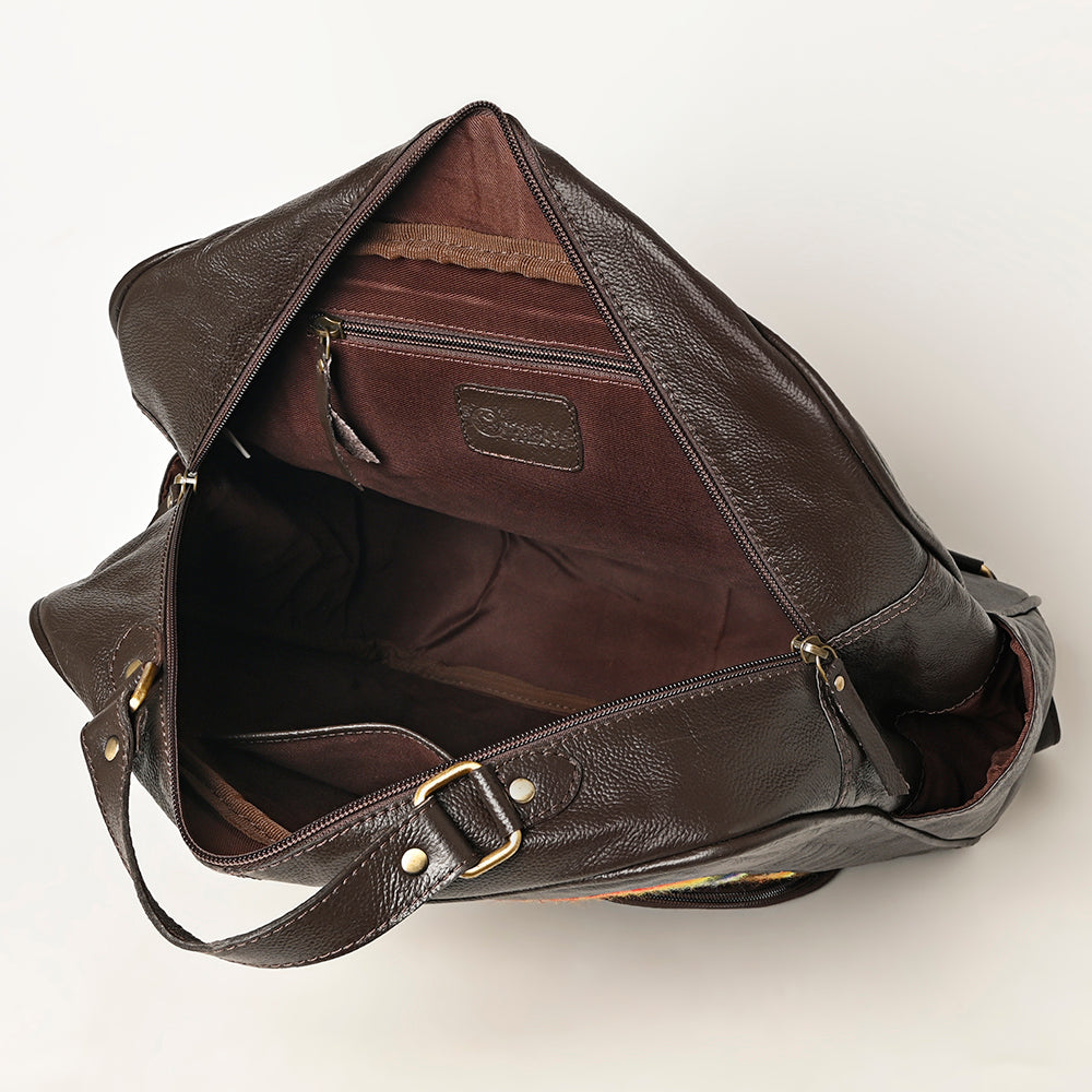 OHA138  Backpack Saddle Blanket Genuine Leather Western Women Bag | for Laptop School Purse Travel