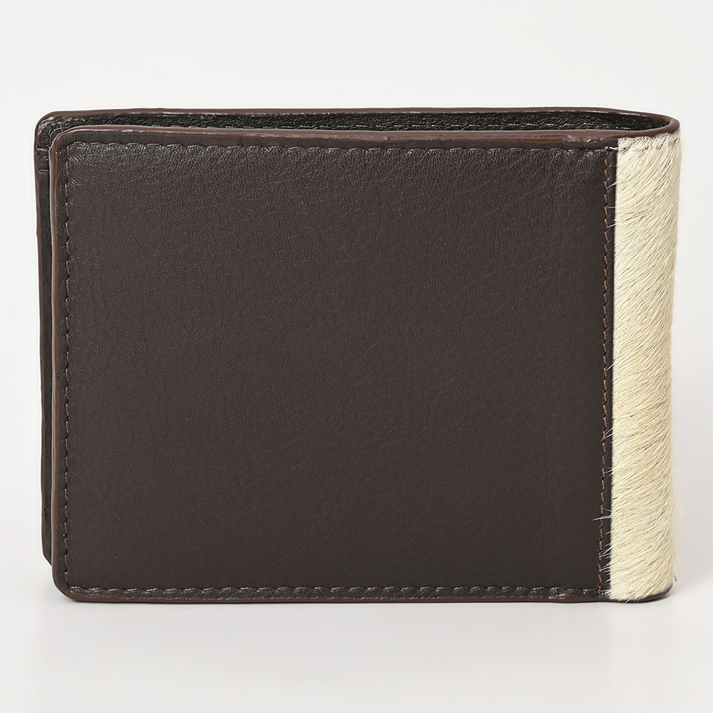 ADBGM454 Western Hair-On Leather Rodeo Wallet - Engraved Design