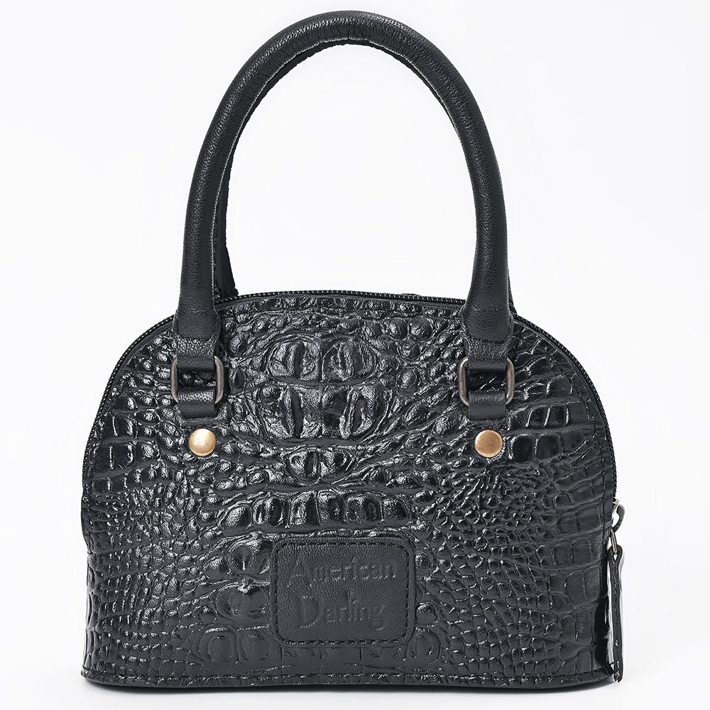 ADBG1736 American Darling Western Leather Clutch Bag with Crocodile Embossed Texture