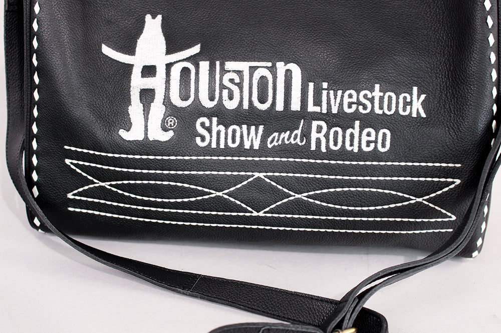 Midnight Rodeo Black Grain Leather Duffel Bag