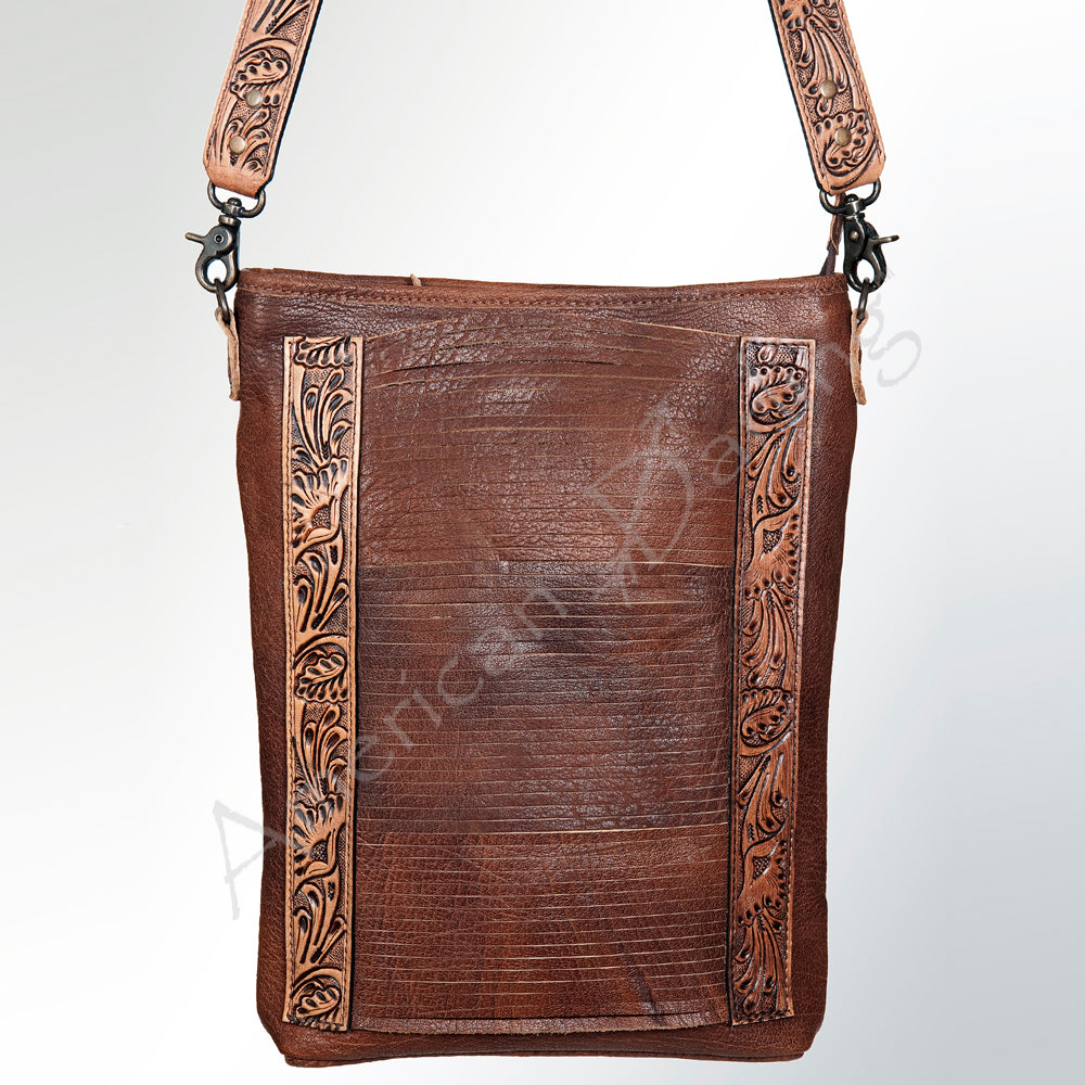 ADBG379 American Darling Hand Tooled Leather Large Cross body Bag Western Luxe Crossbody