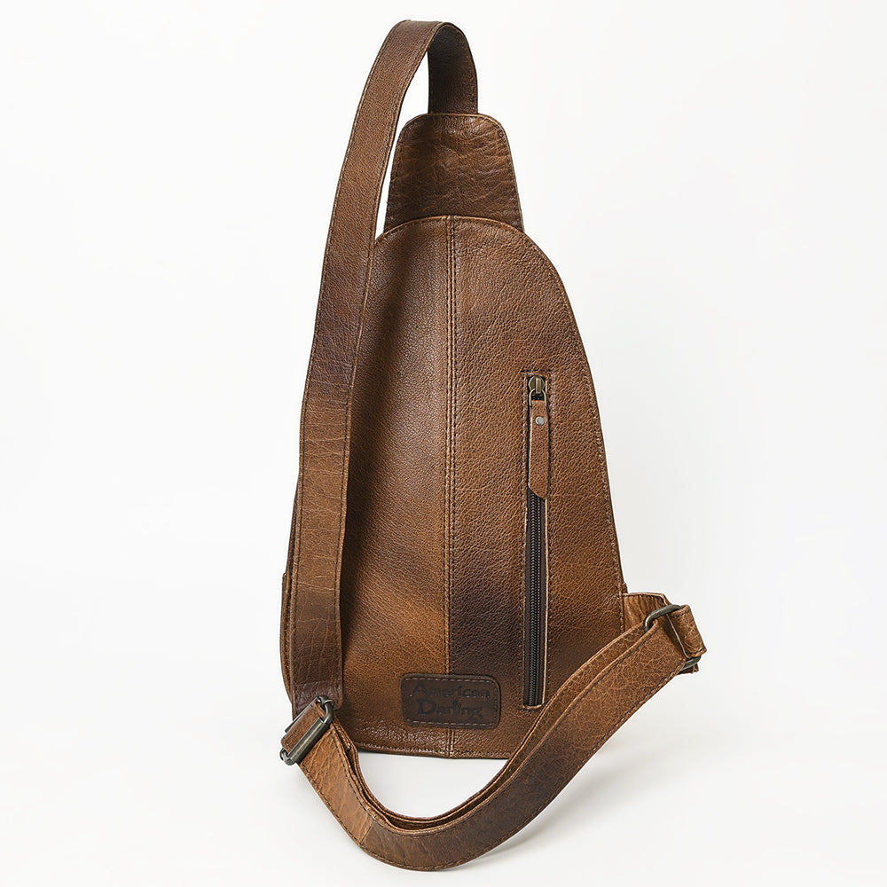 ADBG1146 American Darling Floral Hand Tooled Bag | Hair on Cowhide Sling