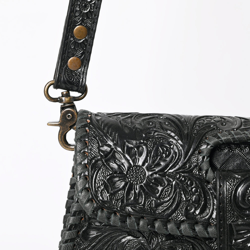 ADBG1134 American Darling Hand Tooled Floral Leather Wallet Bag Clutch & Crossbody Handbag