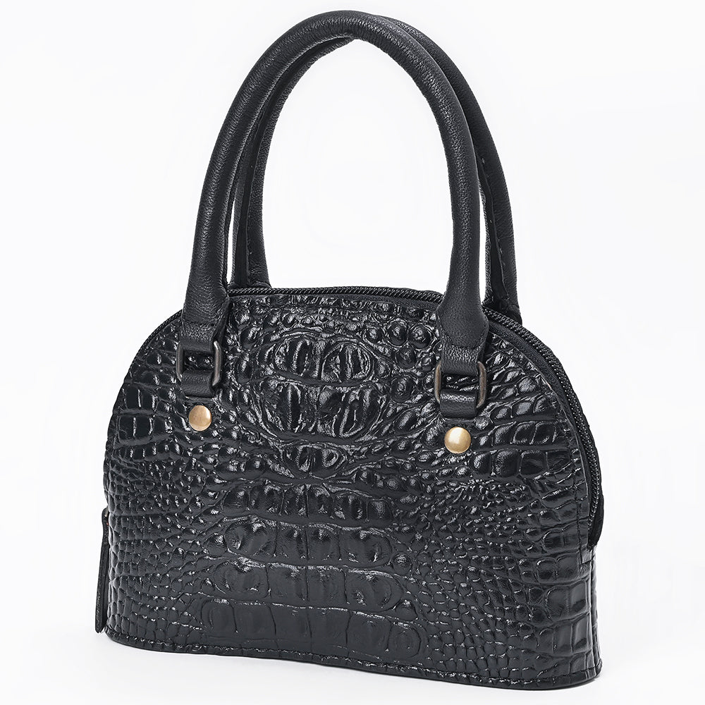 ADBG1736 American Darling Western Leather Clutch Bag with Crocodile Embossed Texture