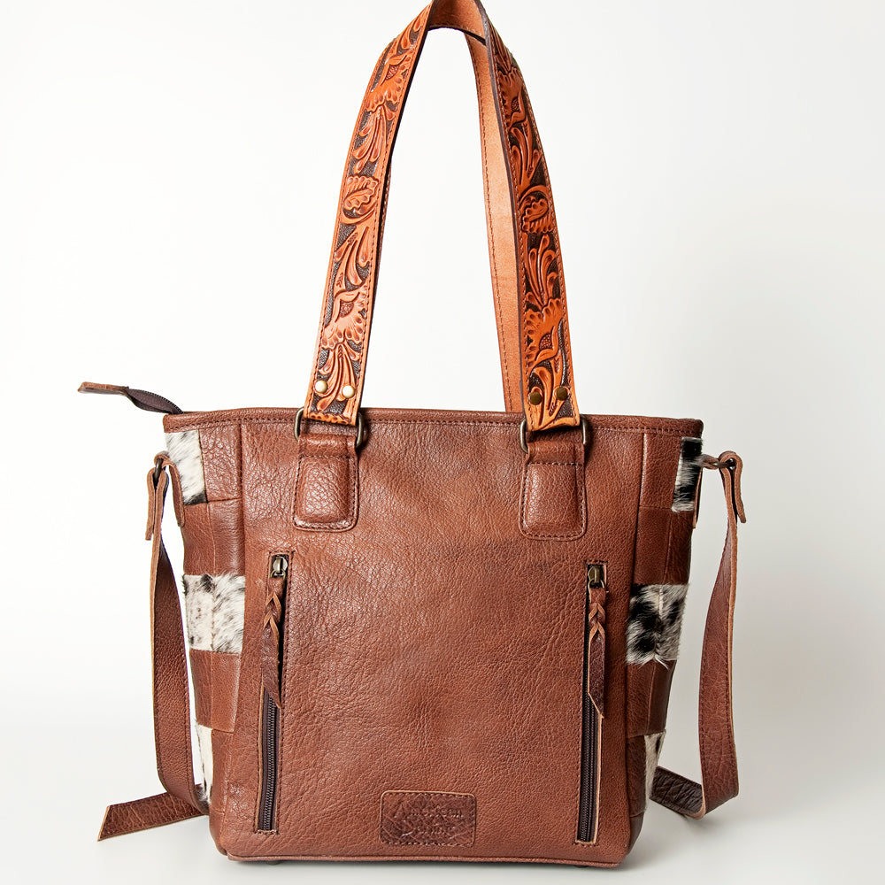ADBG781 American Darling Western Leather Tote Bag - Handcrafted Hair-On Cowhide Purse
