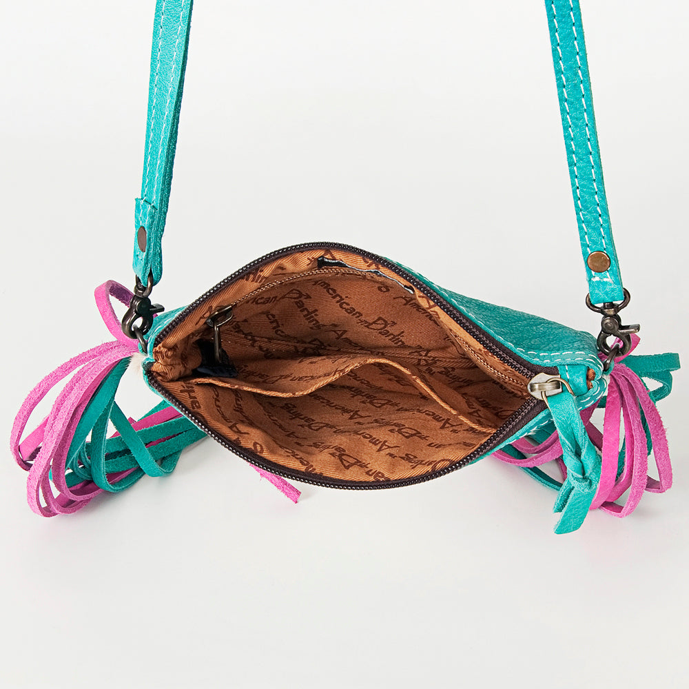 LC-ADBGS142 Hair-On Mini Crossbody - Western Leather Purse with Adjustable Strap