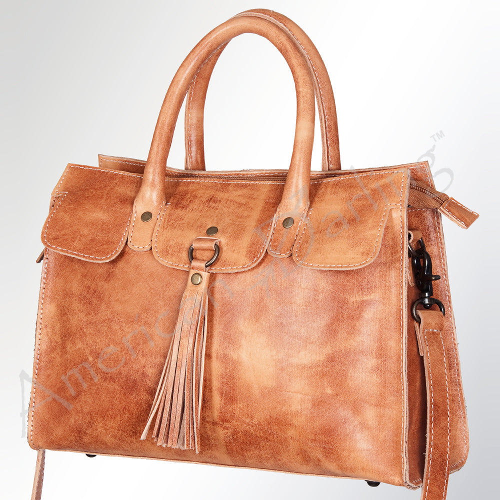 ADBG704 American Darling Handcrafted Western Leather Tote Bag with Tassels