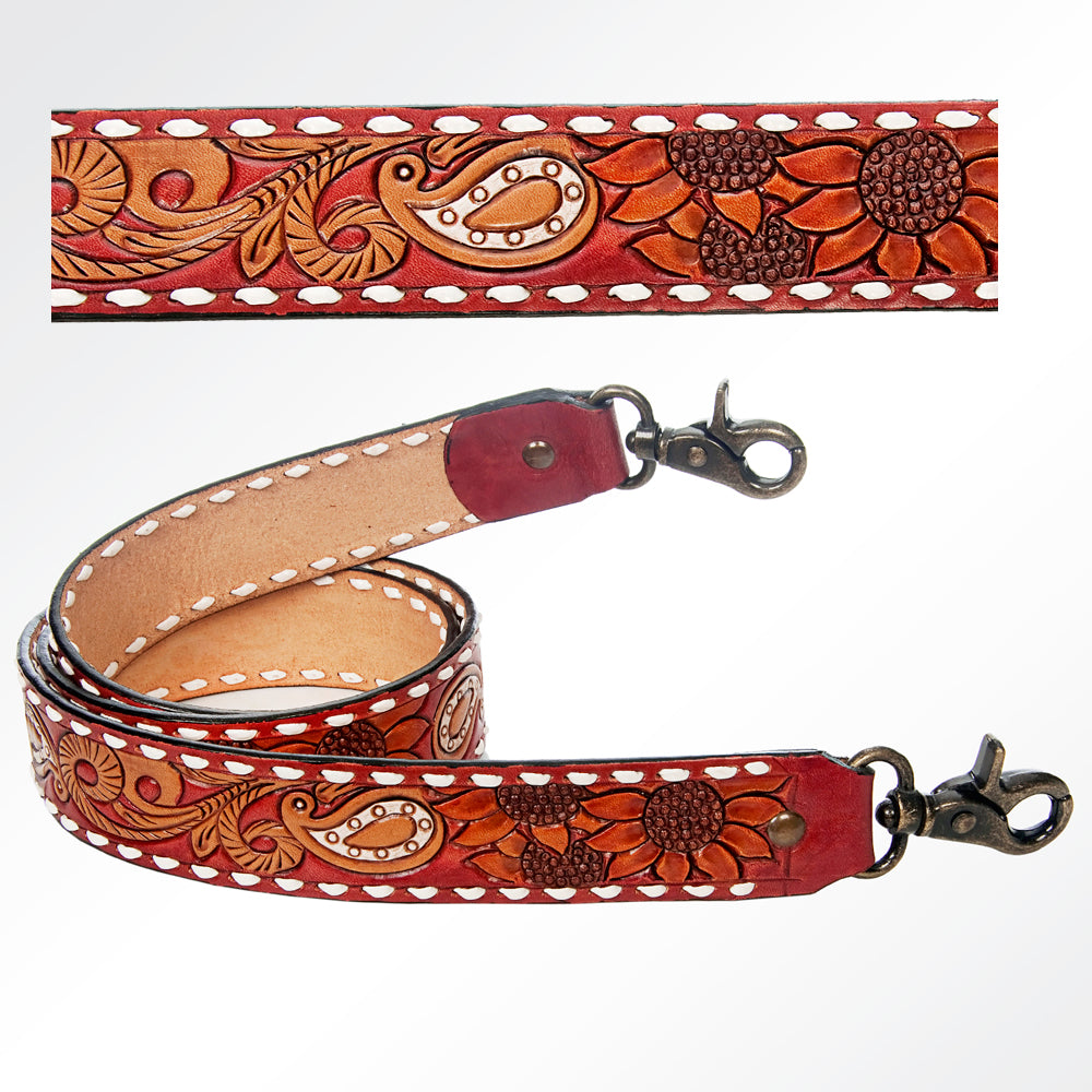 LC-ADSTF148 Hand Tooled Genuine Leather Handle Strap