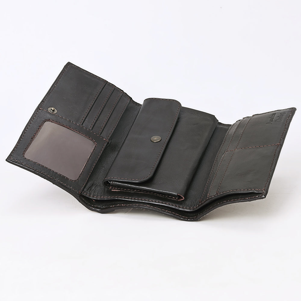 ADBGZ848 Hand-Tooled Leather & Cowhide Women Western Wallet American Darling