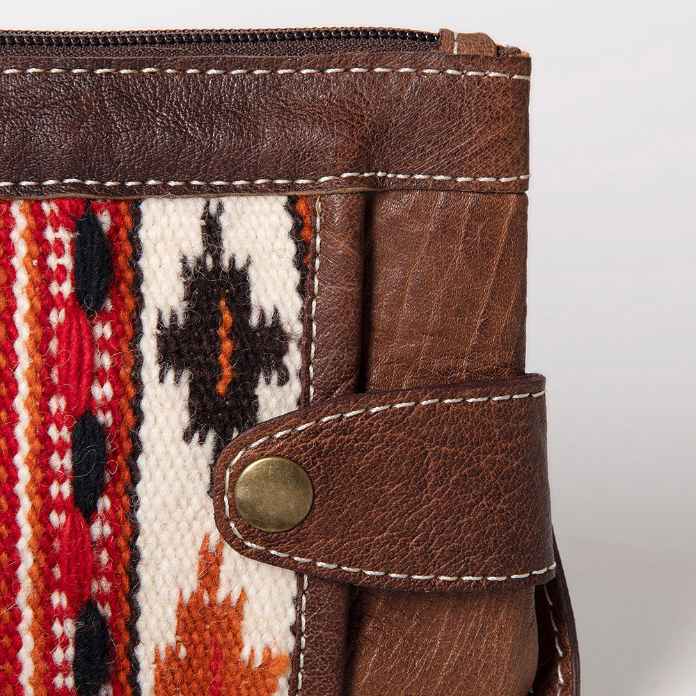 ADBG1014 American Darling Handwoven Saddle Blanket Leather Small Crossbody HandBag Western Style