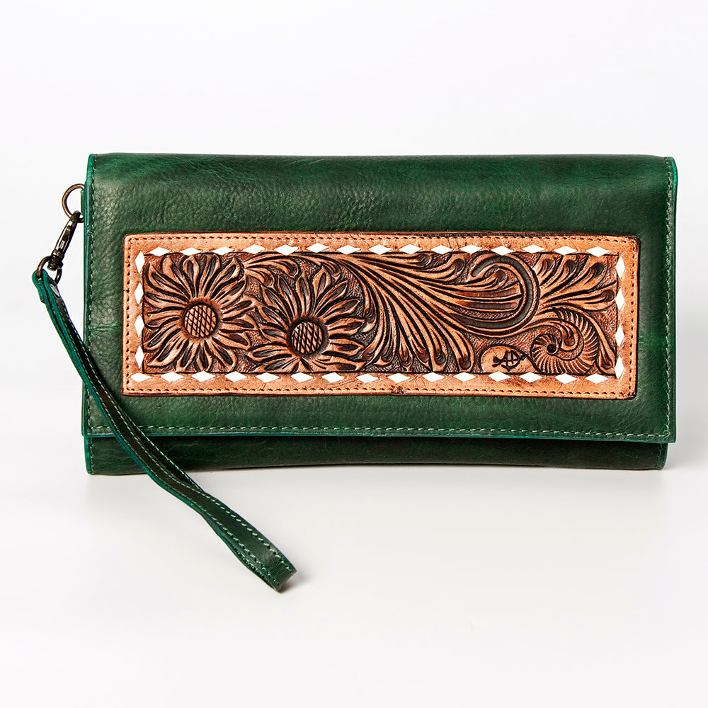 LC-ADBGZ266 Wristlet Genuine Western Leather Women Bag